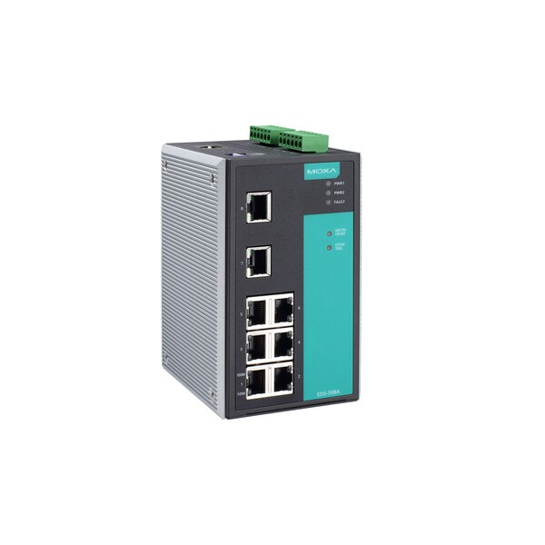 Managed Ethernet Switch W/ 8 10/100Baset(X)Ports, -10 To 60 DegreeC